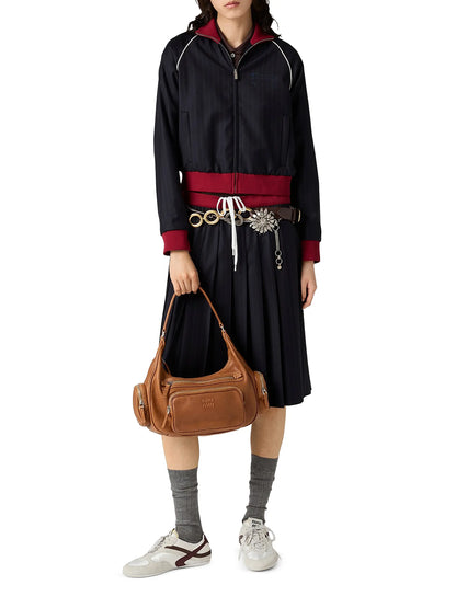 Miu Miu Pocket Nappa Leather Shoulder Bag