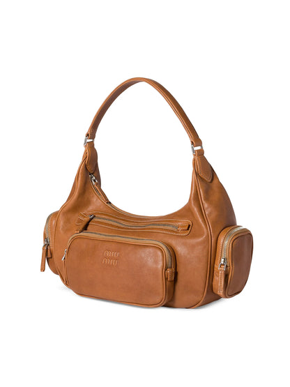 Miu Miu Pocket Nappa Leather Shoulder Bag