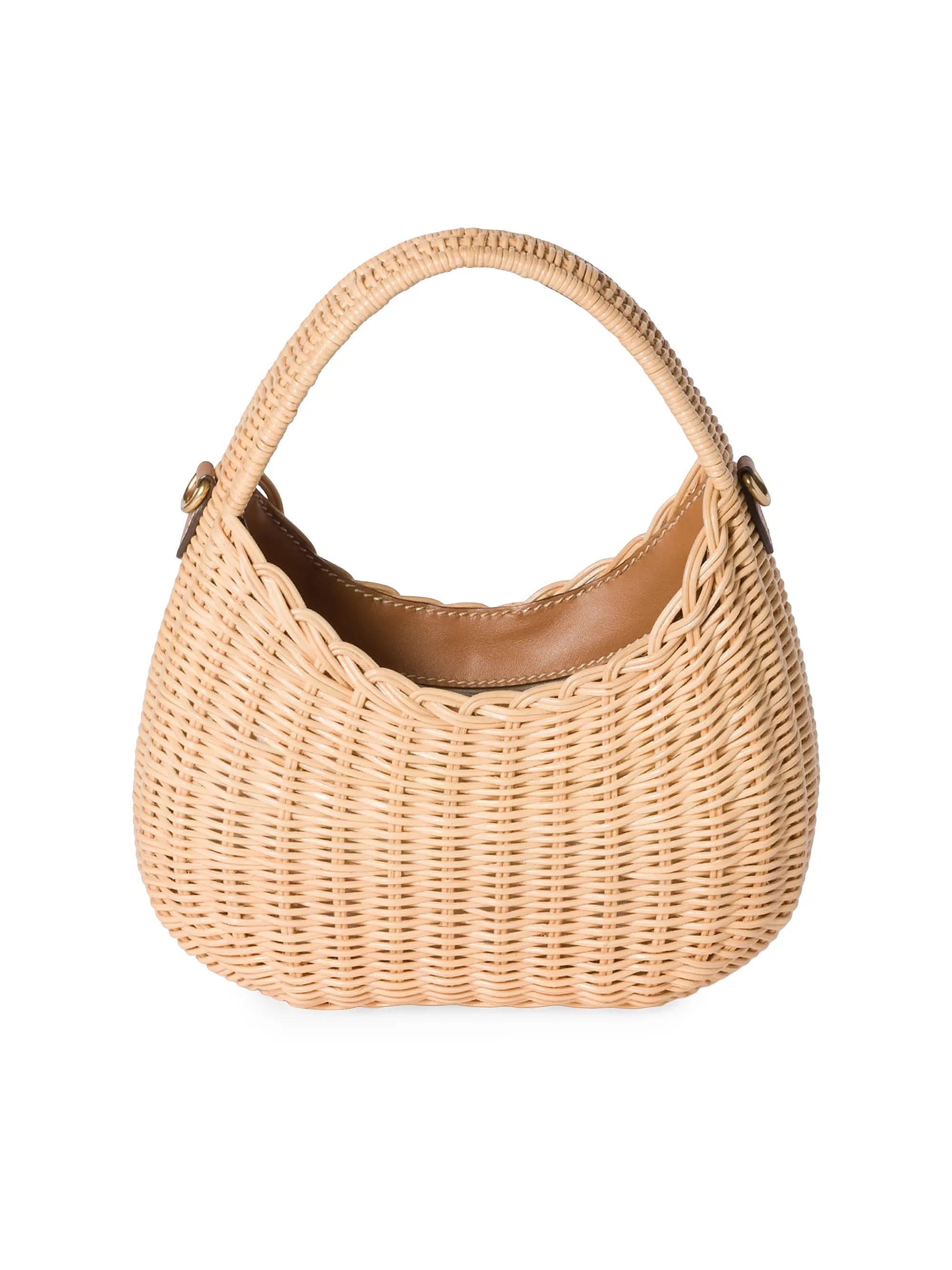 Miu Miu Wander Wicker Top Handle Bag