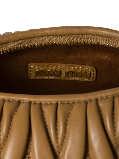 Miu Miu Wander Matelassé Nappa Leather Top Handle Bag