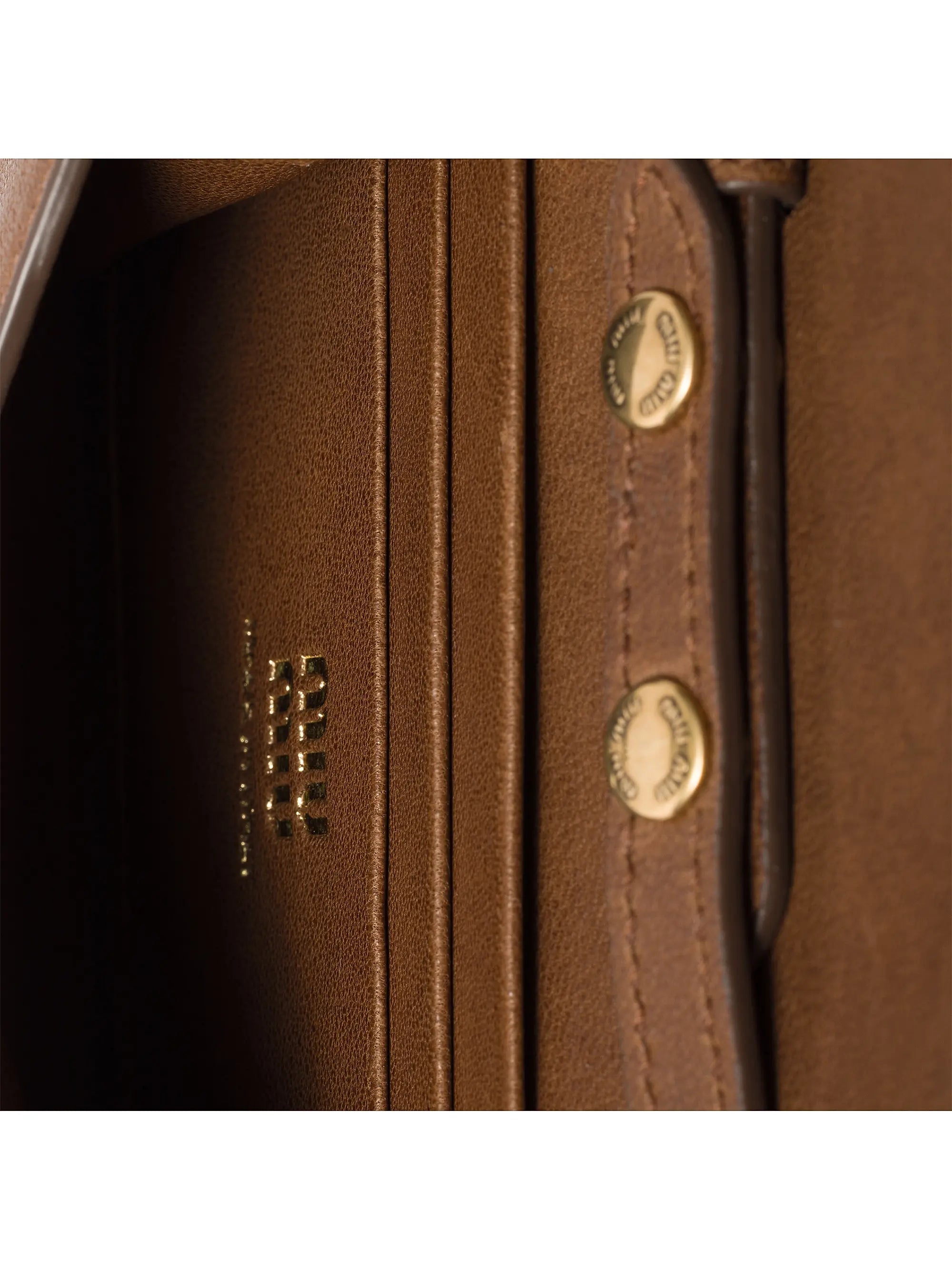 Miu Miu Nappa Leather Wallet with Shoulder Strap