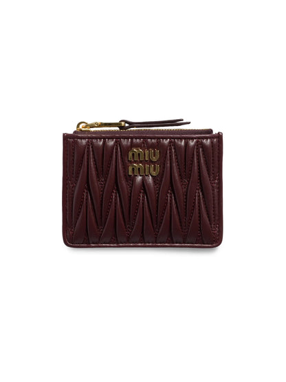 Miu Miu Matelassé Nappa Leather Card Holder