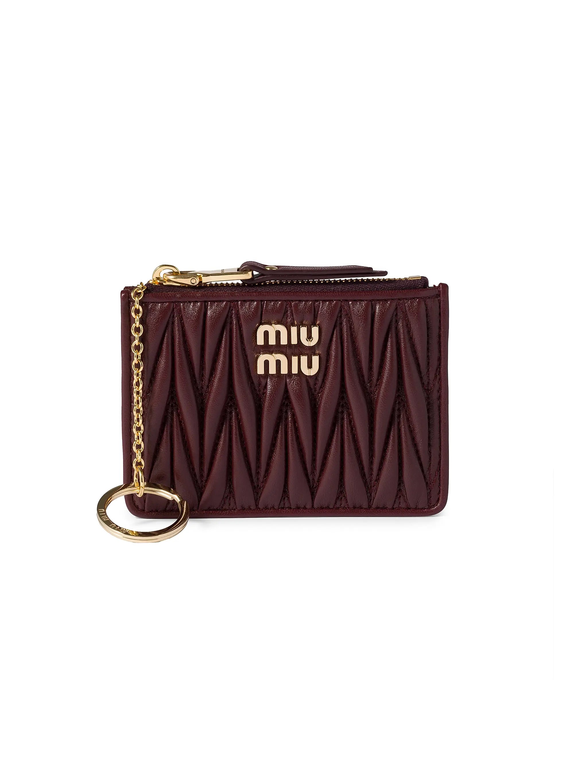 Miu Miu Matelassé Nappa Leather Card Holder