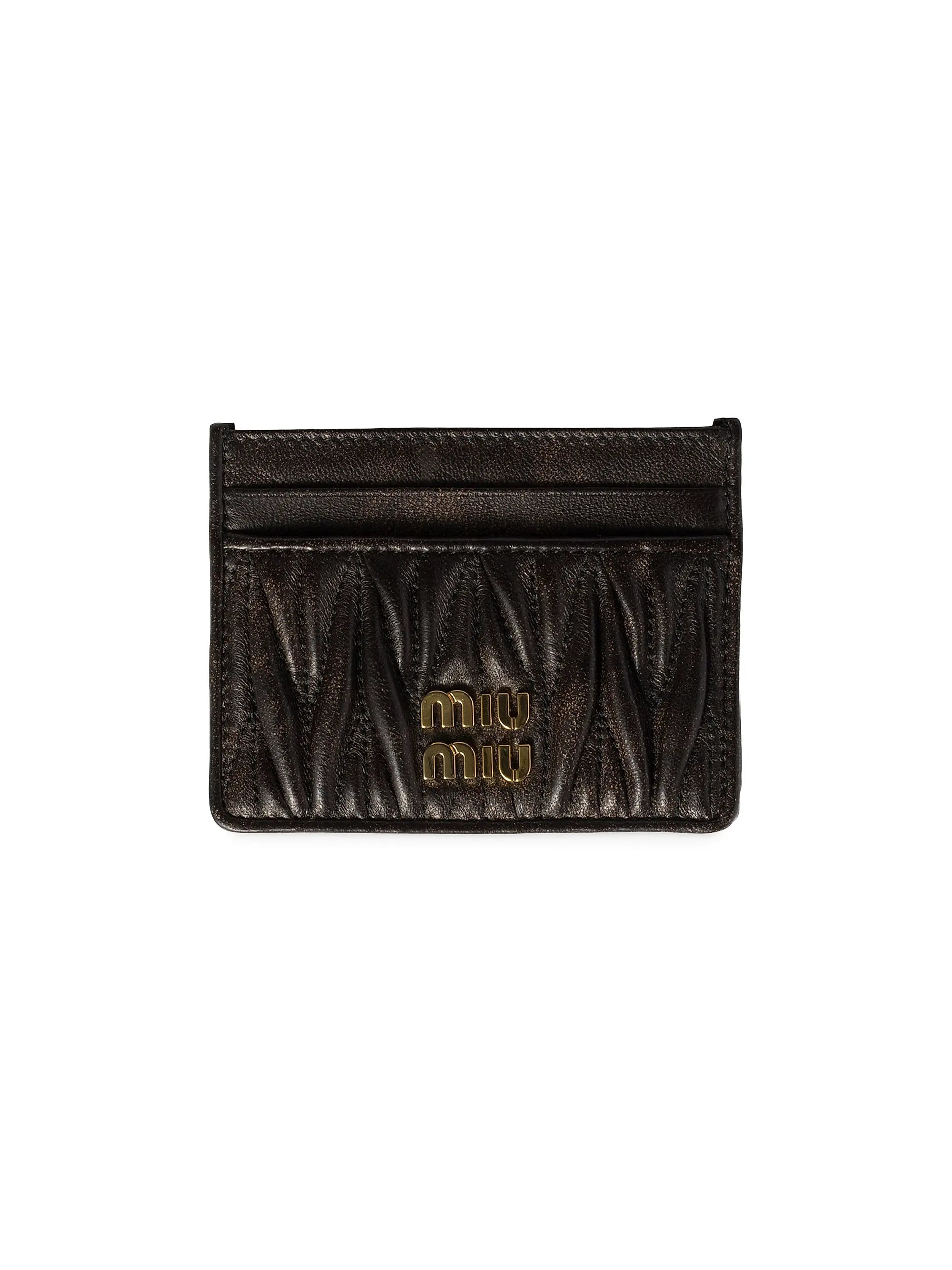 Miu Miu Matelassé Nappa Leather Card Holder