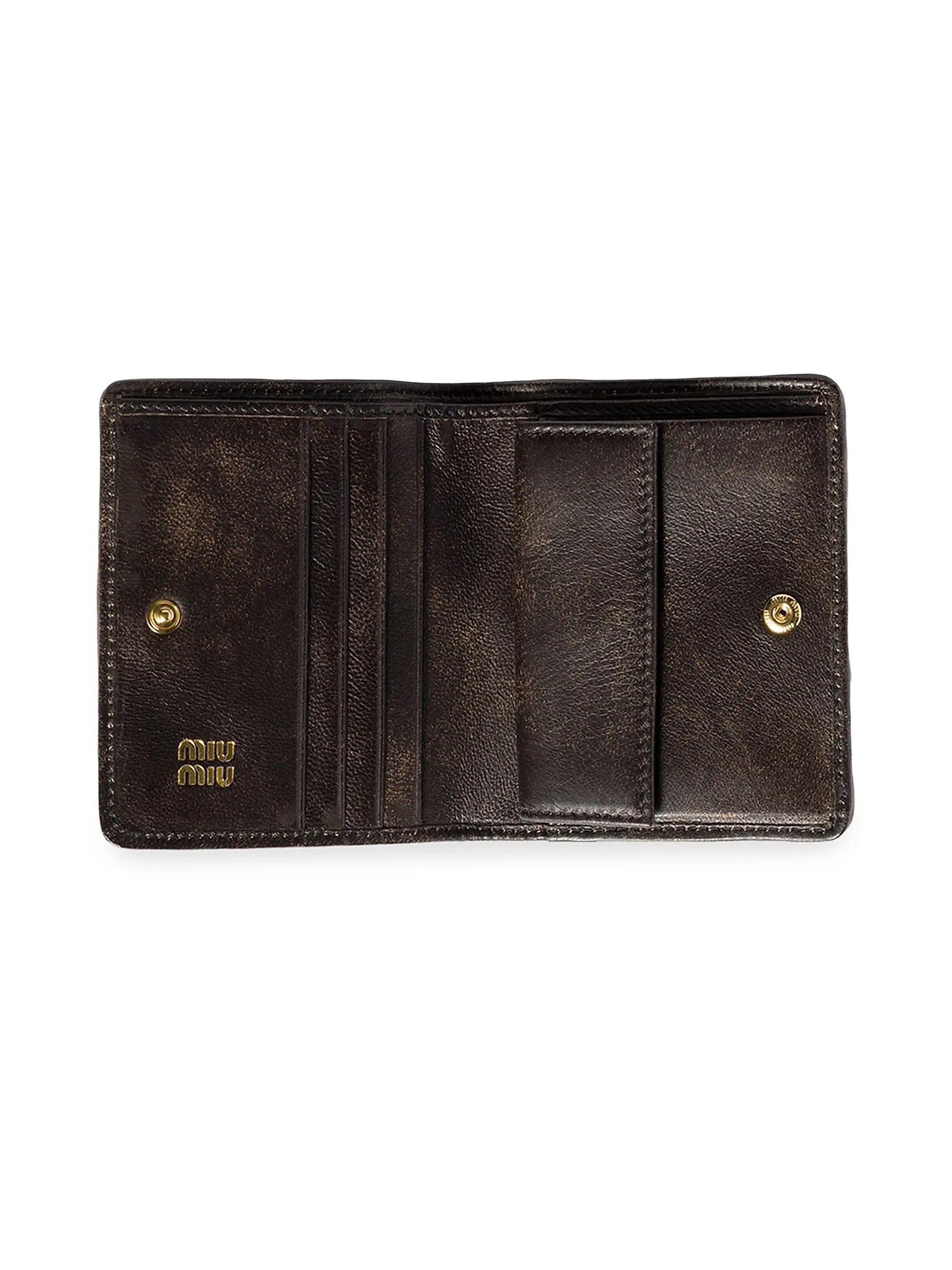 Miu Miu Small Matelassé Nappa Leather Wallet