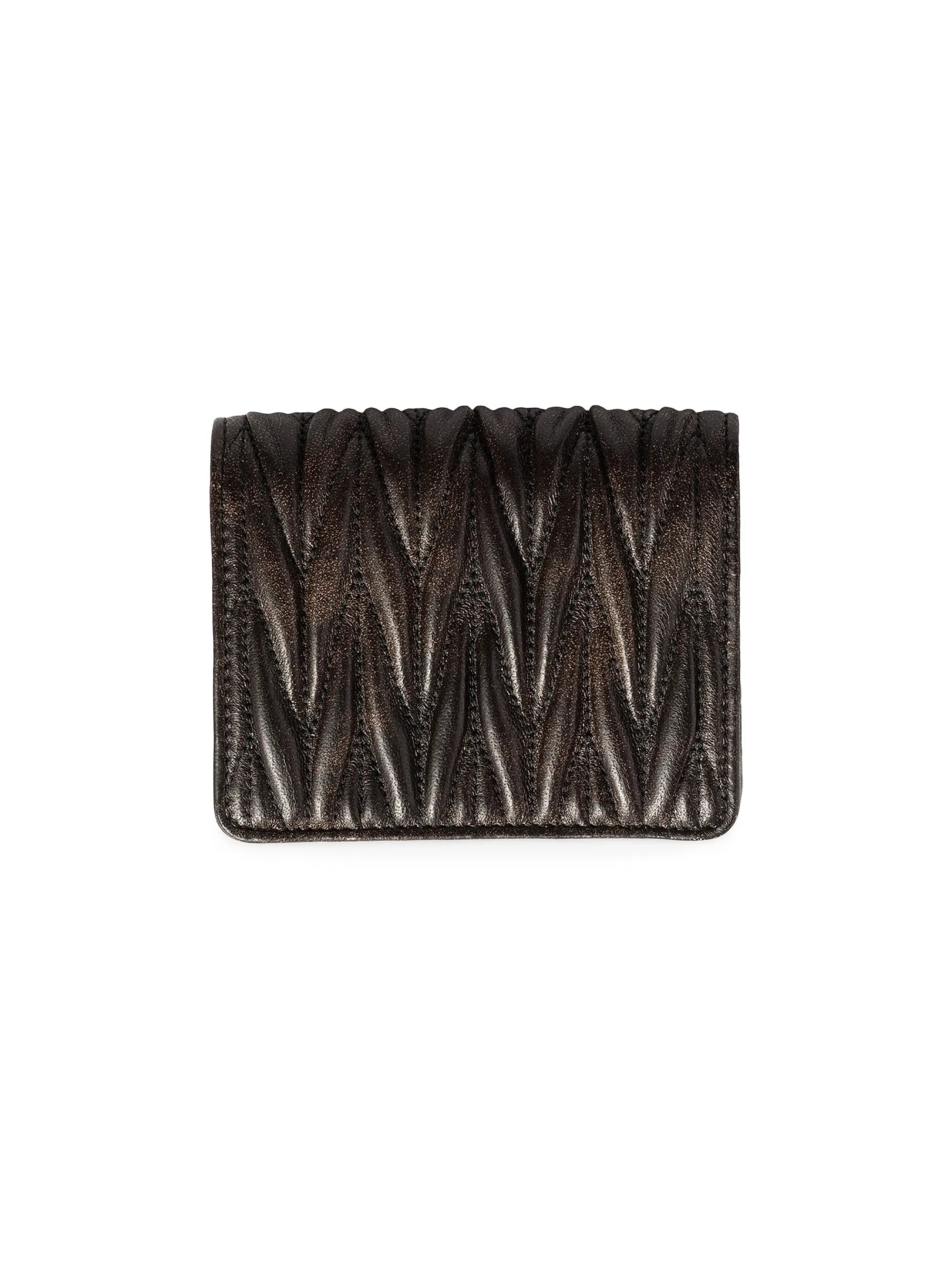Miu Miu Small Matelassé Nappa Leather Wallet