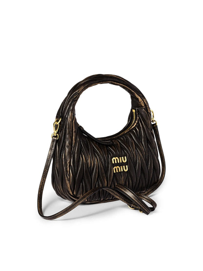 Miu Miu Wander Matelassé Nappa Leather Top Handle Bag