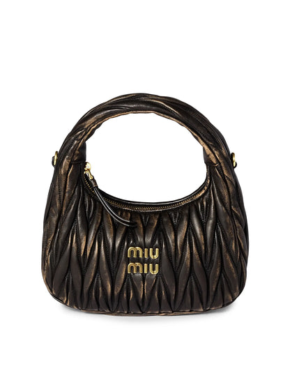 Miu Miu Wander Matelassé Nappa Leather Top Handle Bag