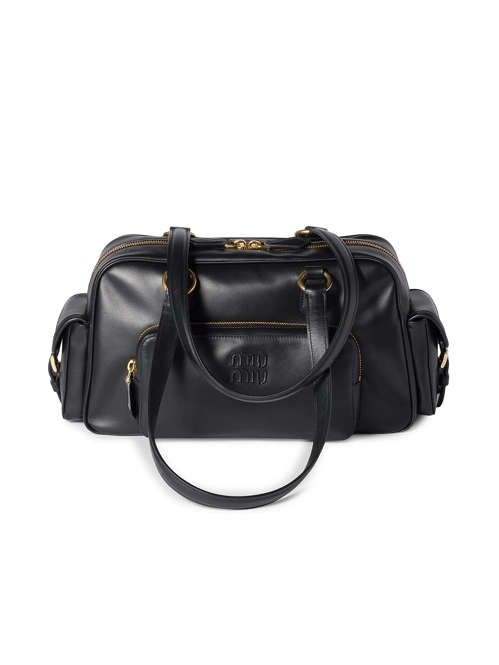 Miu Miu Pocket Nappa Leather Shoulder Bag