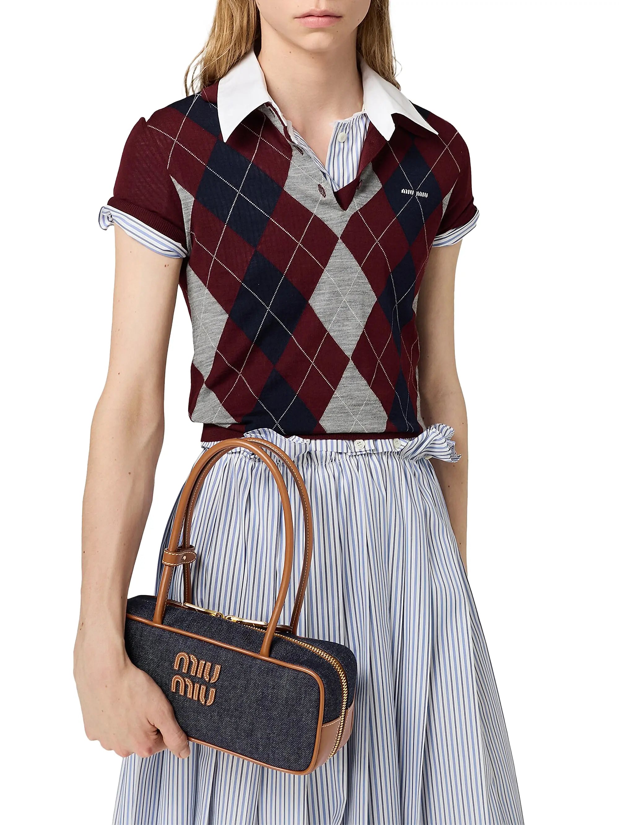 Miu Miu Beau Denim Top Handle Bag