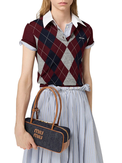Miu Miu Beau Denim Top Handle Bag