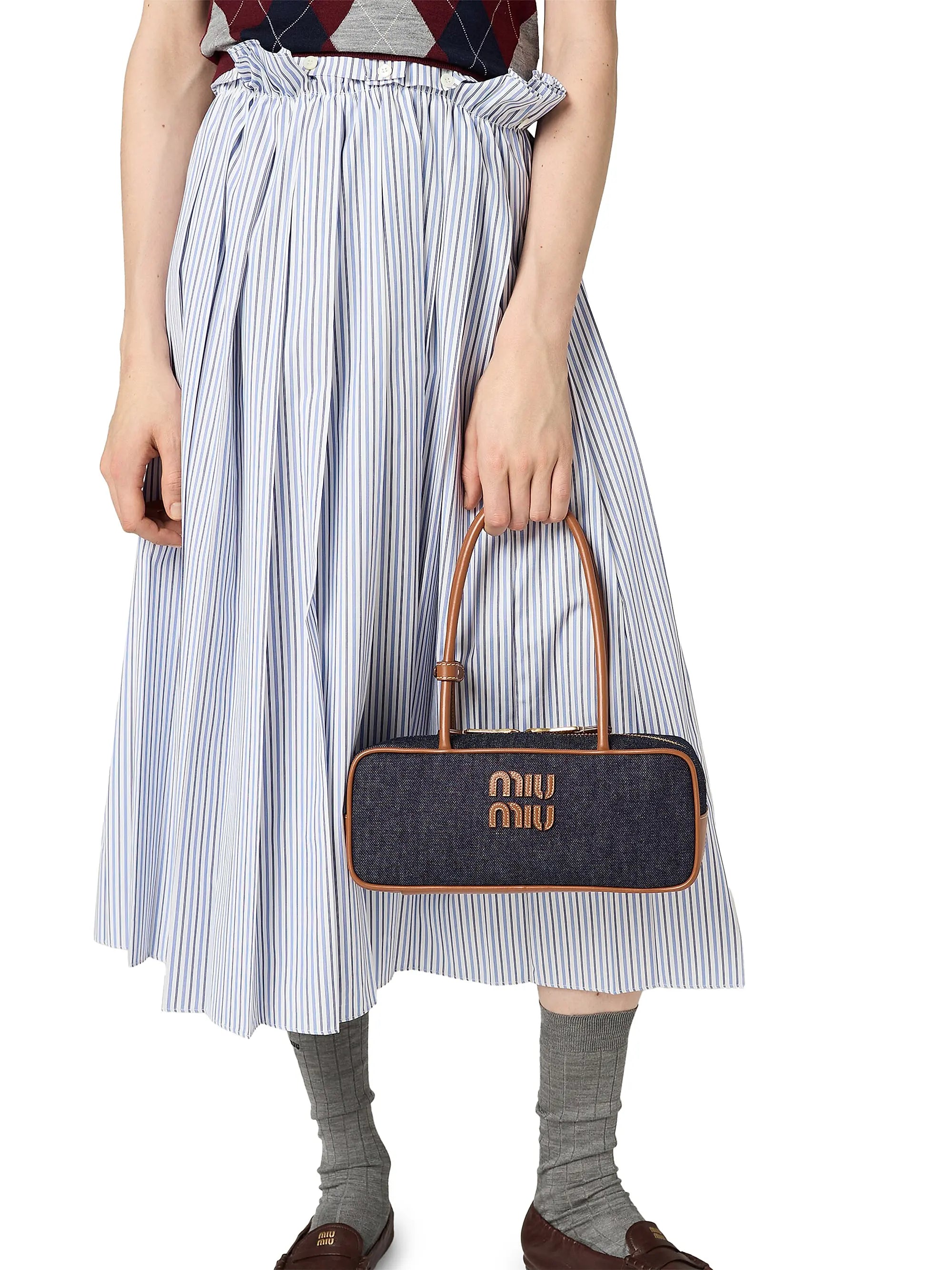 Miu Miu Beau Denim Top Handle Bag