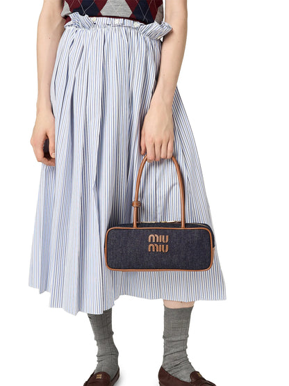 Miu Miu Beau Denim Top Handle Bag