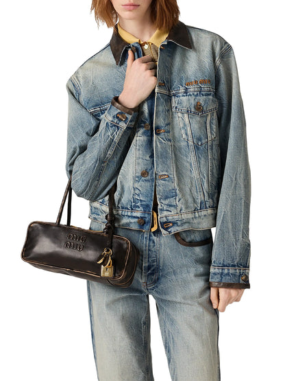Miu Miu Beau Nappa Leather Top Handle Bag