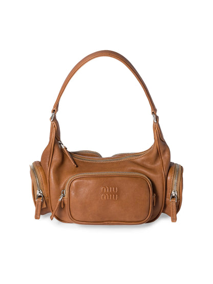 Miu Miu Pocket Nappa Leather Shoulder Bag