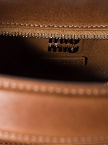 Miu Miu Pocket Nappa Leather Shoulder Bag