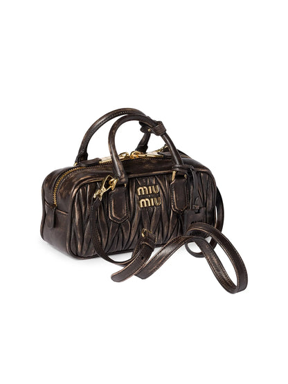Miu Miu Arcadie Matelassé Nappa Leather Top Handle Bag