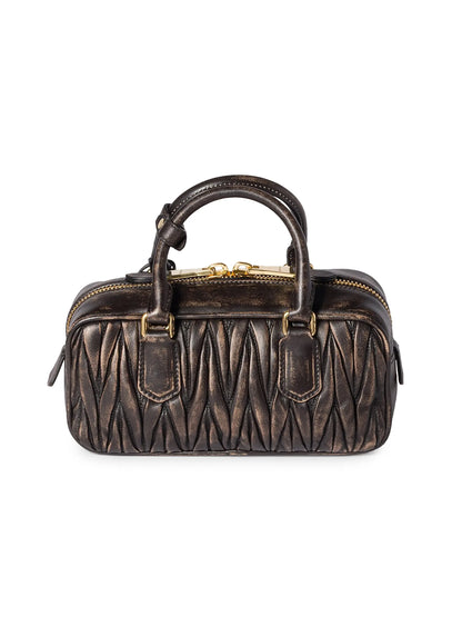 Miu Miu Arcadie Matelassé Nappa Leather Top Handle Bag