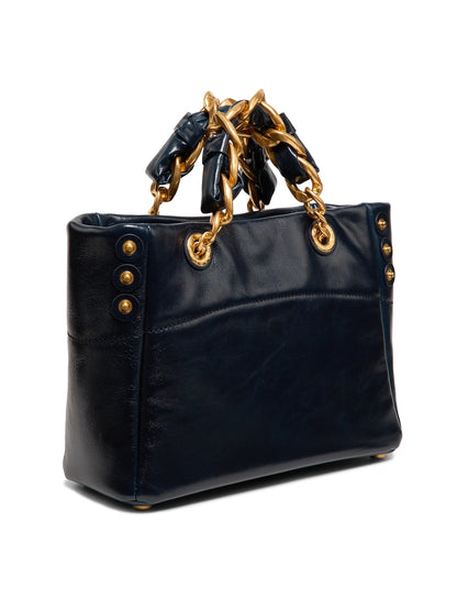 Balmain Small 1945 Soft Cabas Crinkled Leather Bag