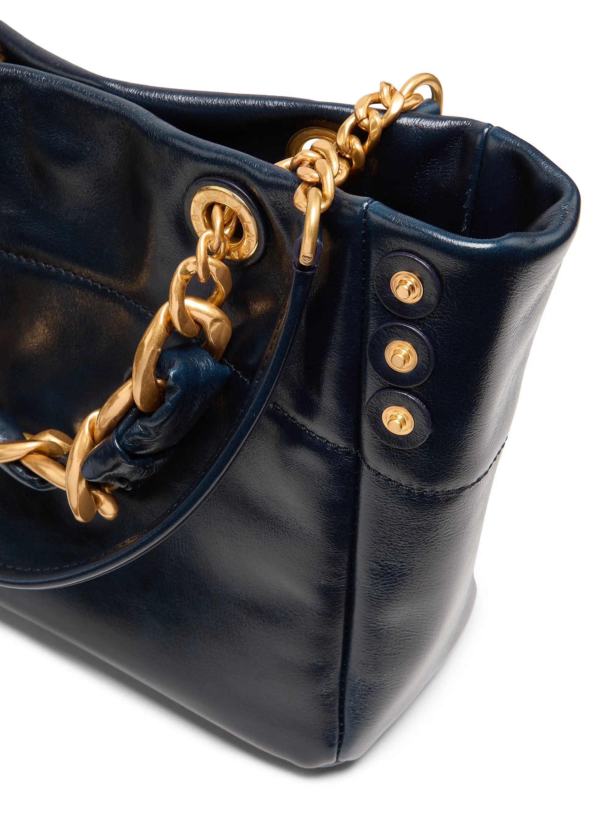 Balmain Small 1945 Soft Cabas Crinkled Leather Bag