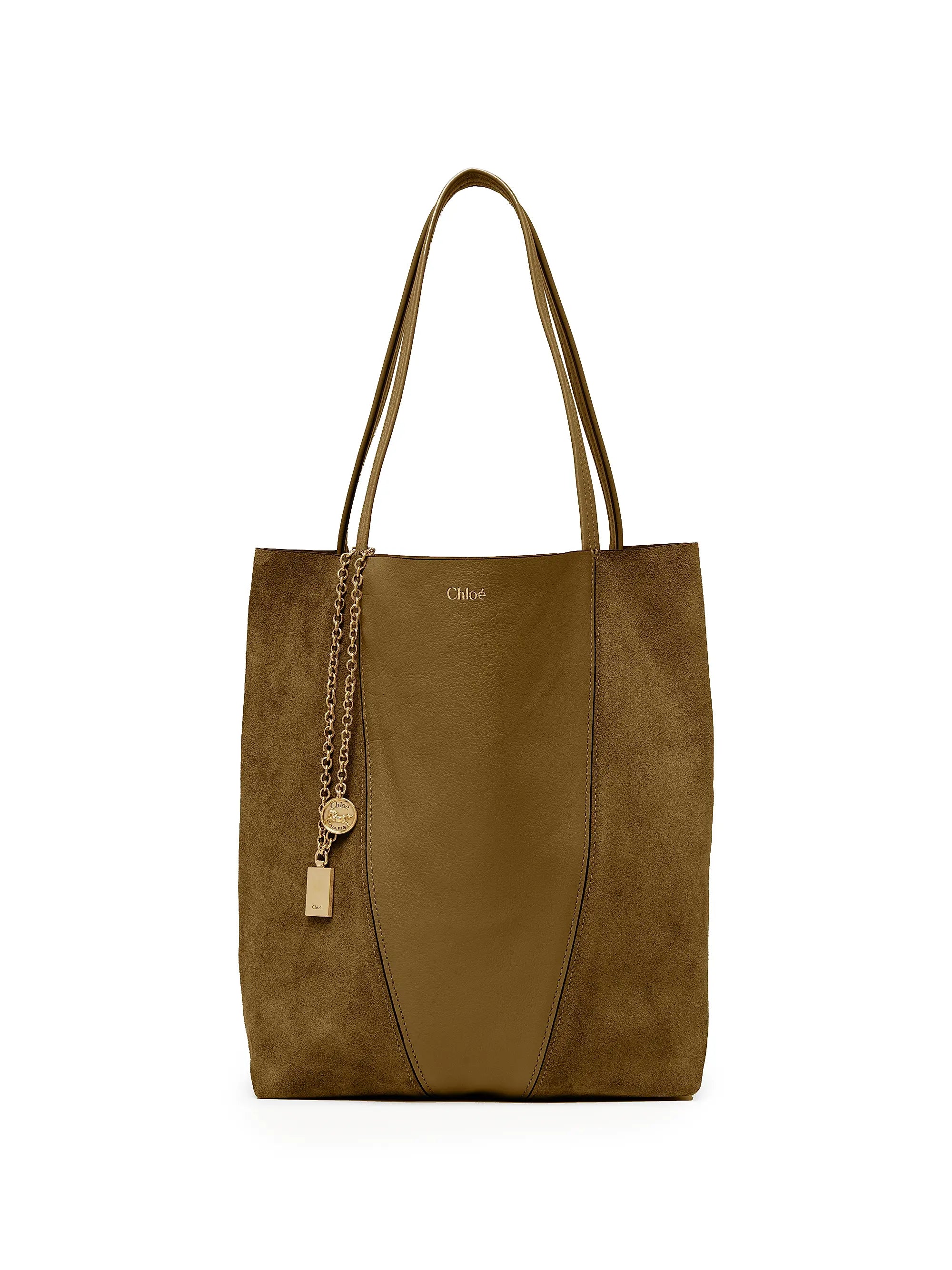 Chloé Spin Leather & Suede Tote Bag
