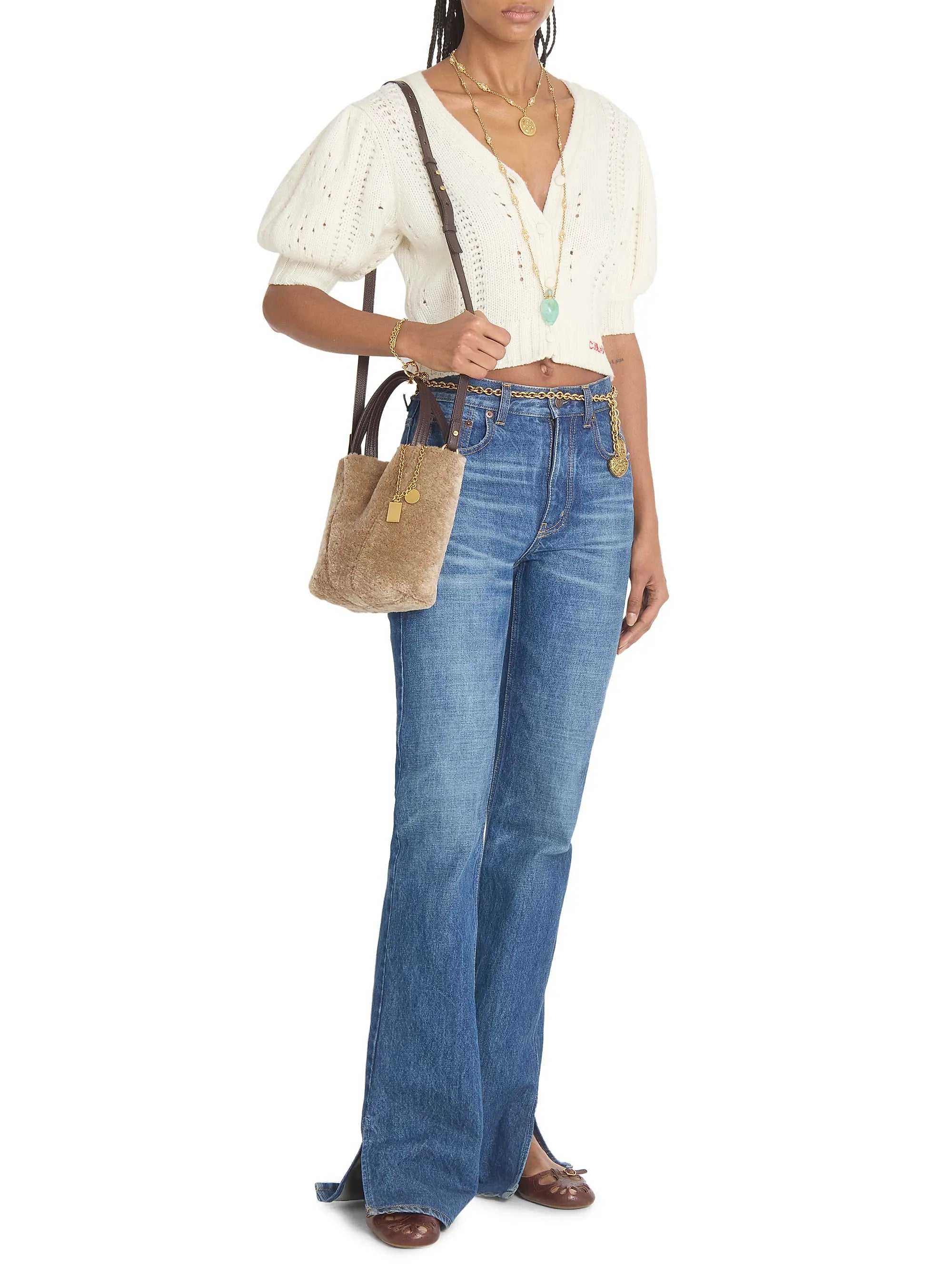 Chloé Spin Shearling Tote Bag
