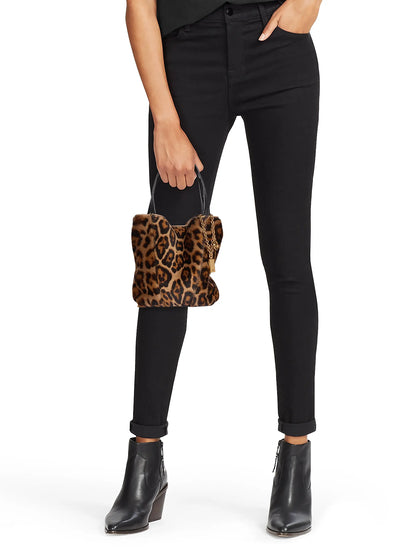 Chloé Spin Leopard-Print Shearling Tote Bag