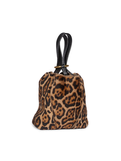 Chloé Spin Leopard-Print Shearling Tote Bag