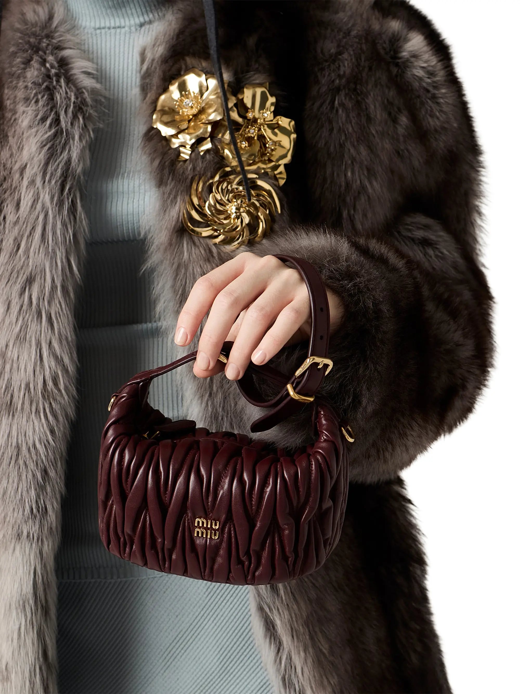 Miu Miu Matelassé Nappa Leather Pouch