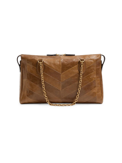 Valentino Garavani Panthea Shoulder Bag in Nappa Leather with Chevron Pattern