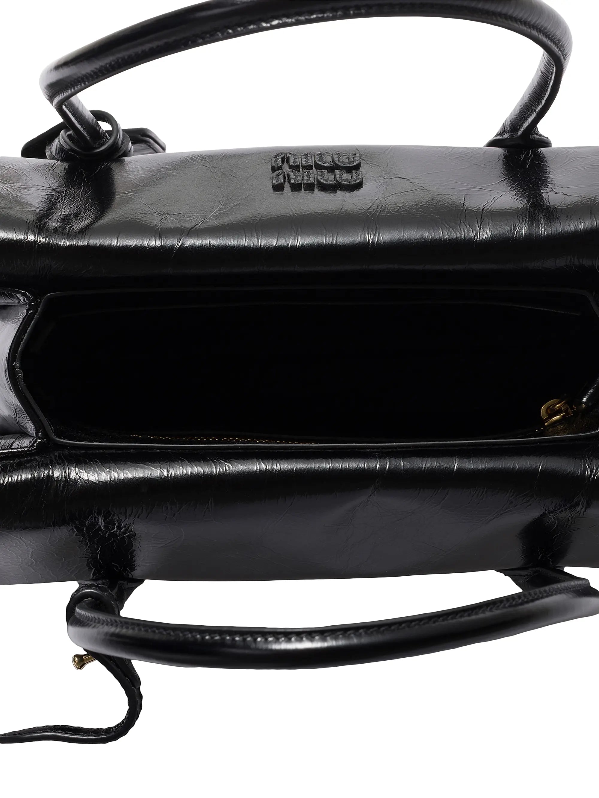 Miu Miu Shiny Leather Top Handle Bag
