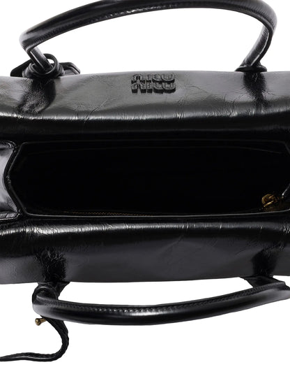 Miu Miu Shiny Leather Top Handle Bag