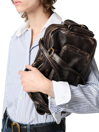 Miu Miu Pocket Nappa Leather Shoulder Bag