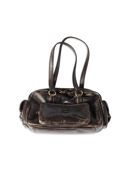Miu Miu Pocket Nappa Leather Shoulder Bag