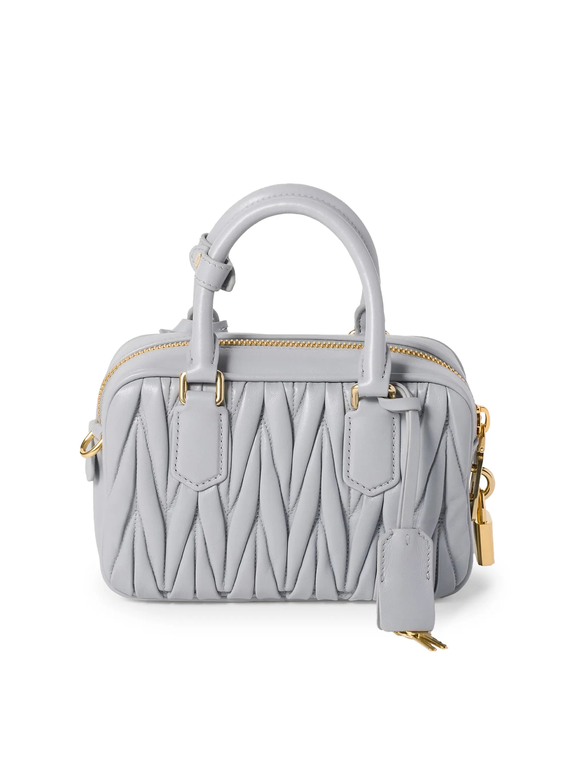 Miu Miu Arcadie Matelassé Nappa Leather Top Handle Bag