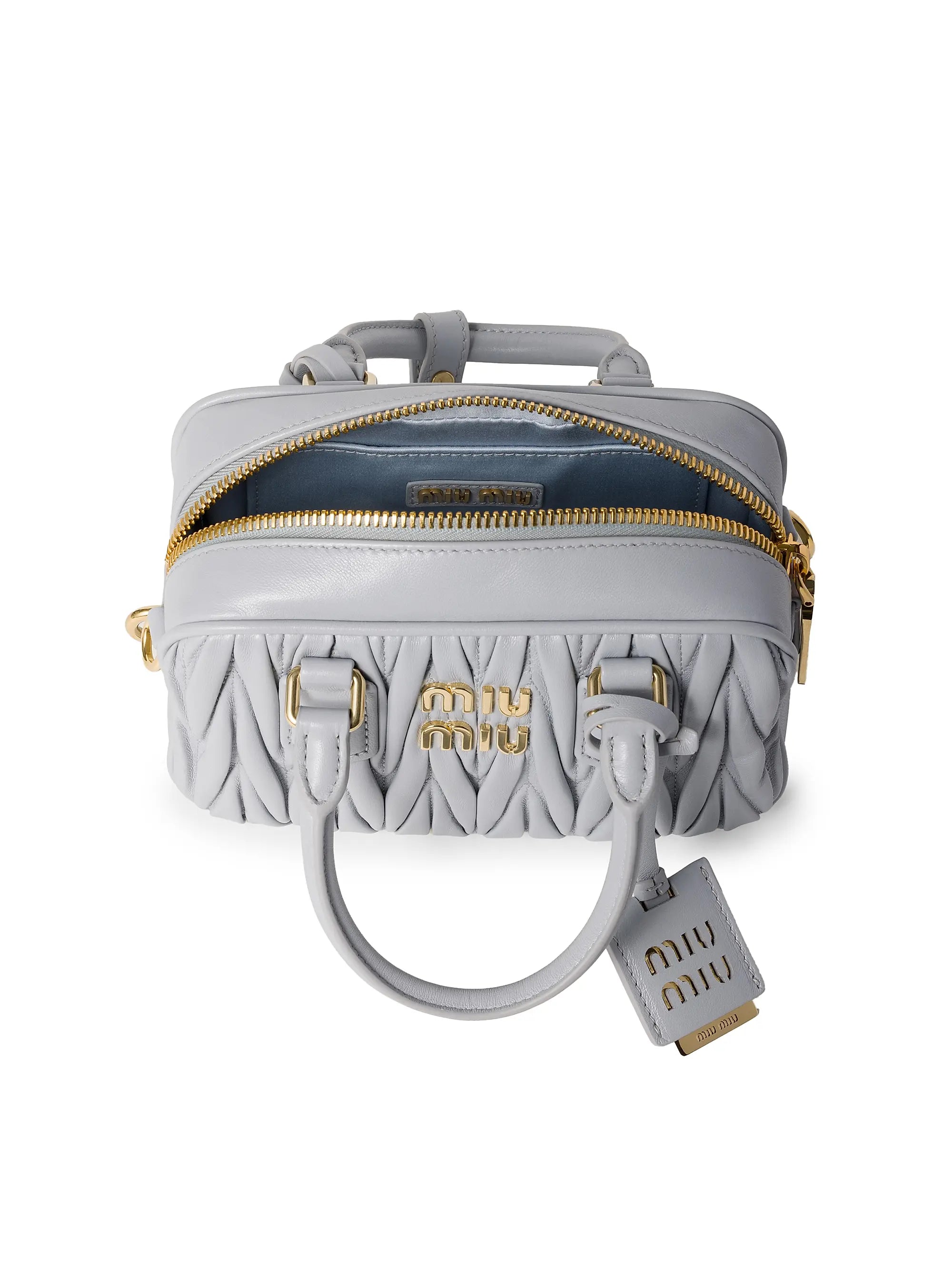 Miu Miu Arcadie Matelassé Nappa Leather Top Handle Bag
