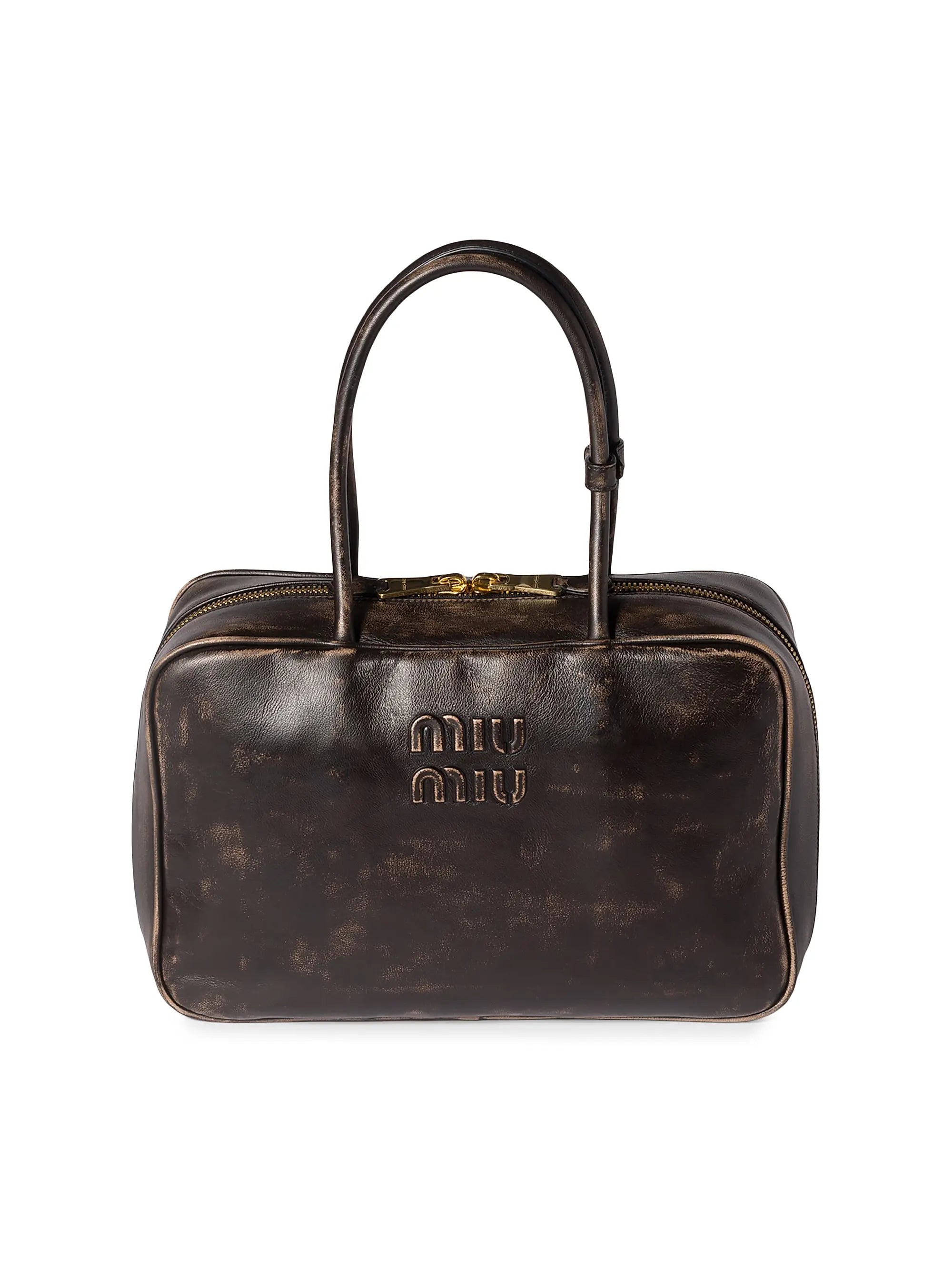 Miu Miu Beau Nappa Leather Top Handle Bag