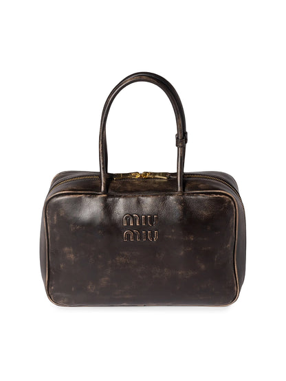 Miu Miu Beau Nappa Leather Top Handle Bag