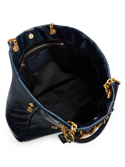 Balmain Logo Leather Tote Bag