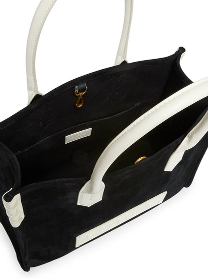 Balmain B-Army Logo Suede Tote Bag