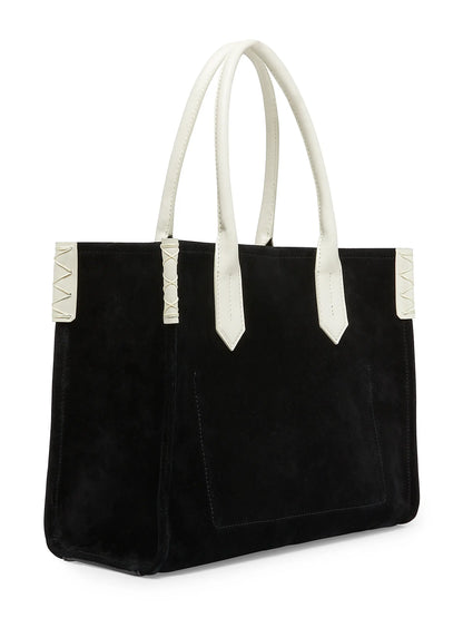 Balmain B-Army Logo Suede Tote Bag