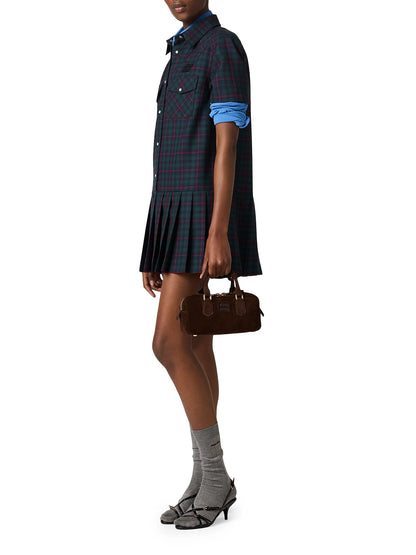 Miu Miu Arcadie Padded Suede Top-Handle Bag