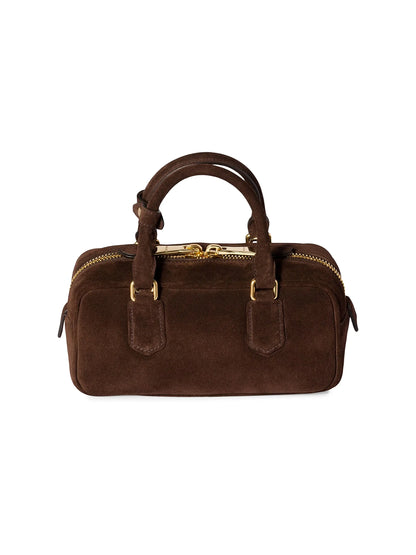 Miu Miu Arcadie Padded Suede Top-Handle Bag