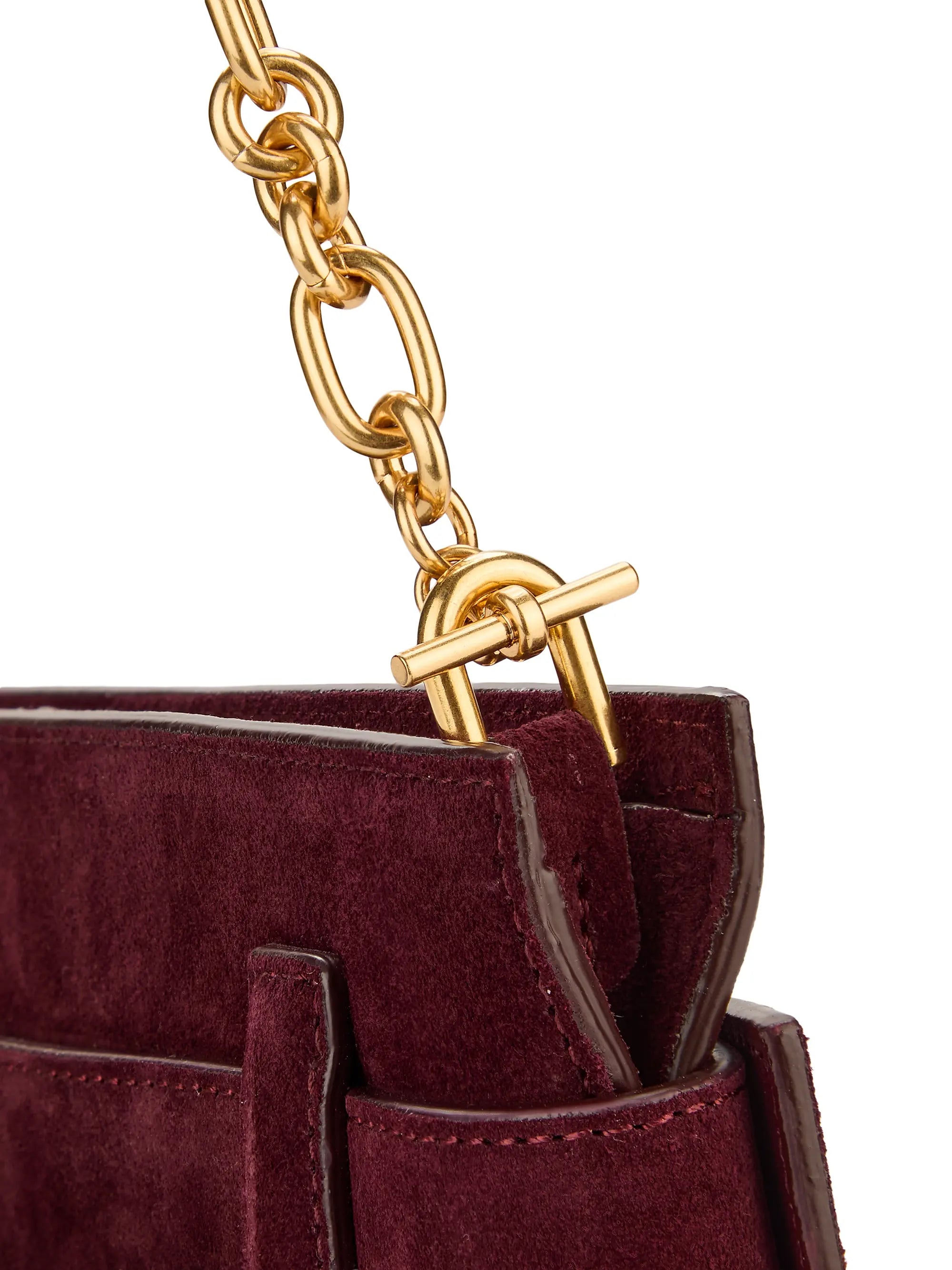 Balmain Mini Anthem Suede Clutch Bag