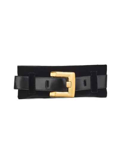 Balmain Anthem Velvet Clutch Bag