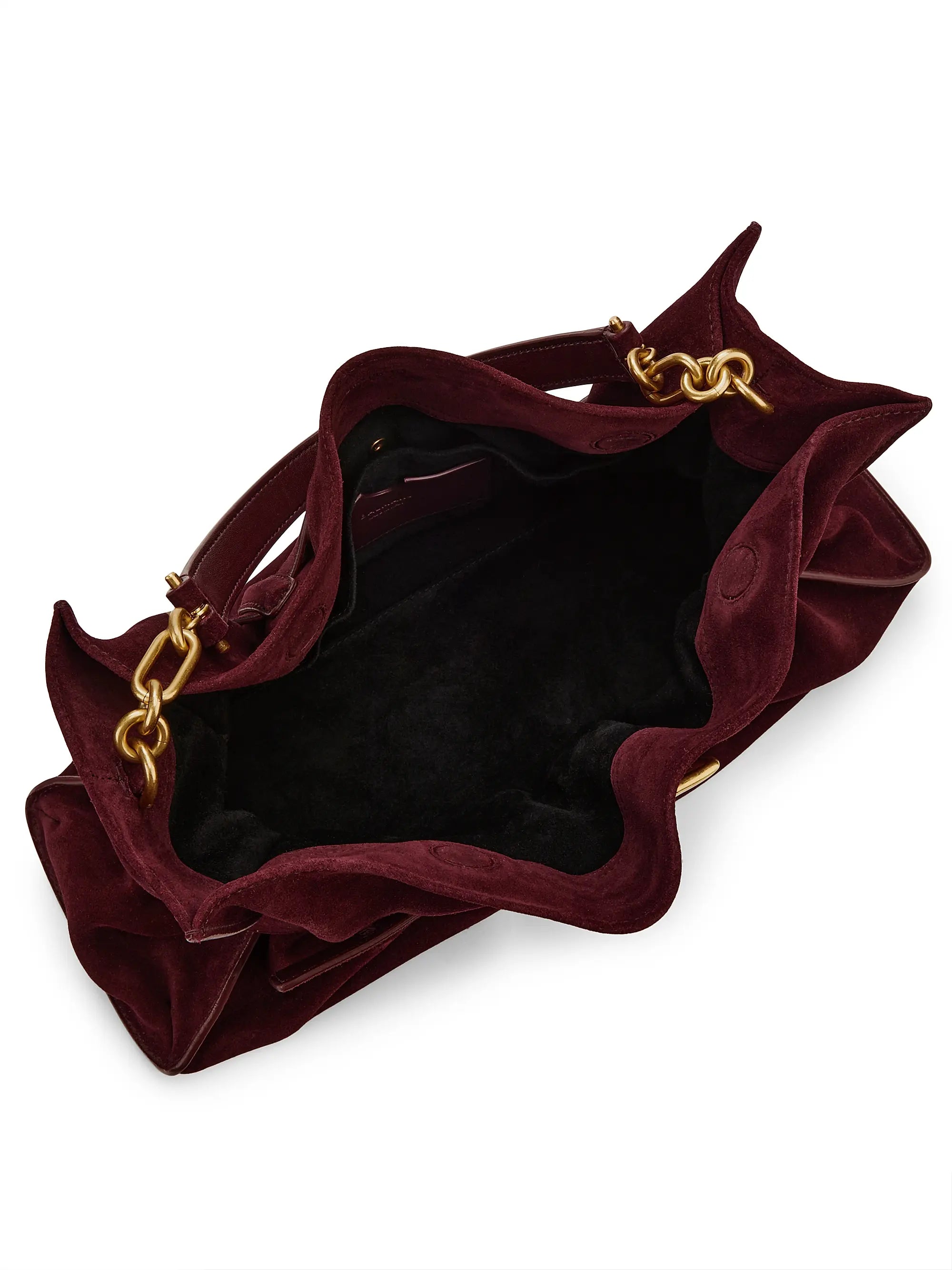 Balmain Medium Anthem Suede Shoulder Bag