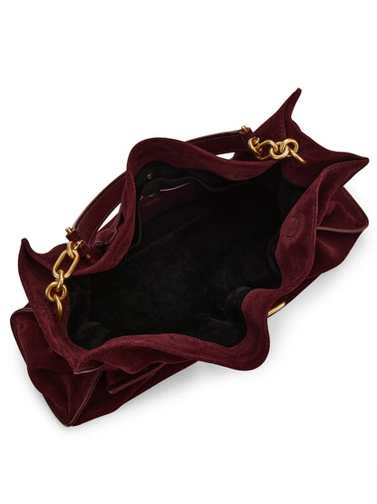 Balmain Medium Anthem Suede Shoulder Bag