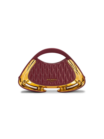 Balmain Small Jolie Madame Quilted Faux-Leather Top Handle Bag