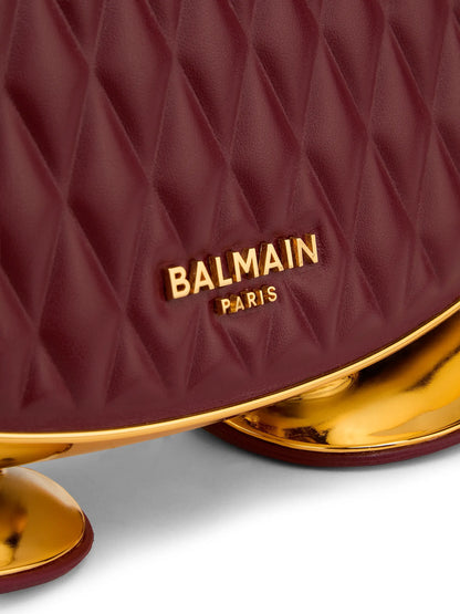 Balmain Small Jolie Madame Quilted Faux-Leather Top Handle Bag