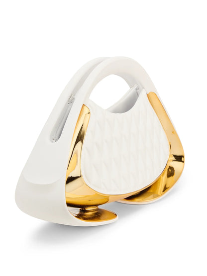 Balmain Small Jolie Madame Quilted Faux-Leather Top Handle Bag